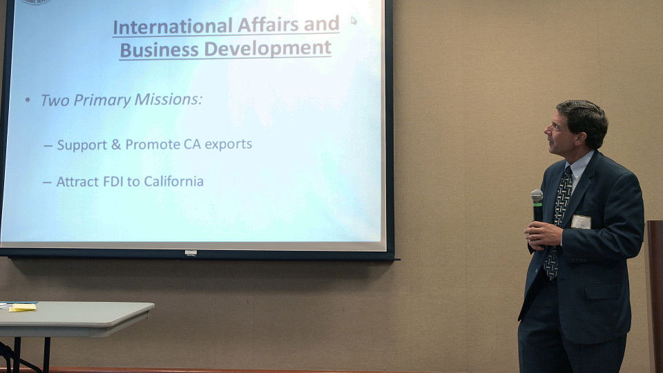 Brian Peck from GoBiz at the Nor Cal Export Survey Review Session